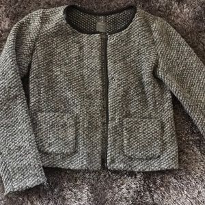 Gray tweed blazer